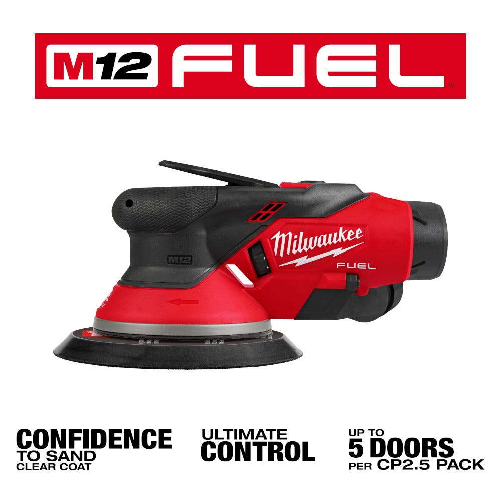 Milwaukee 2584-22CX M12 FUEL 6" Random Orbital Sander Kit (3/32")