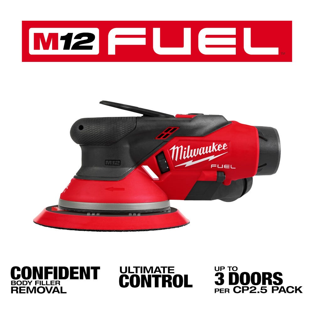 Milwaukee 2585-22CX M12 FUEL 6" Random Orbital Sander Kit (3/16")
