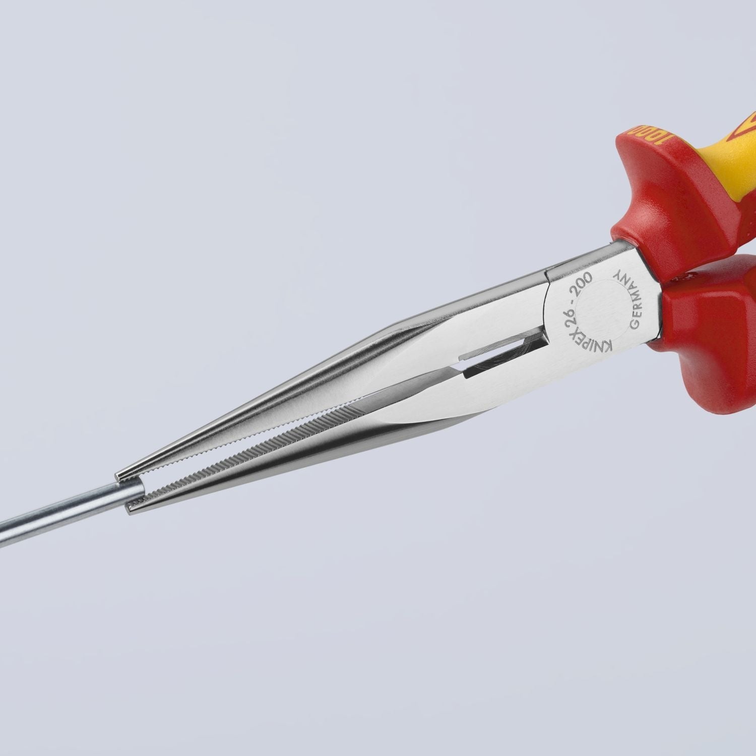 Knipex 26 16 200 Long Nose Pliers with Cutter-1000V Insulated