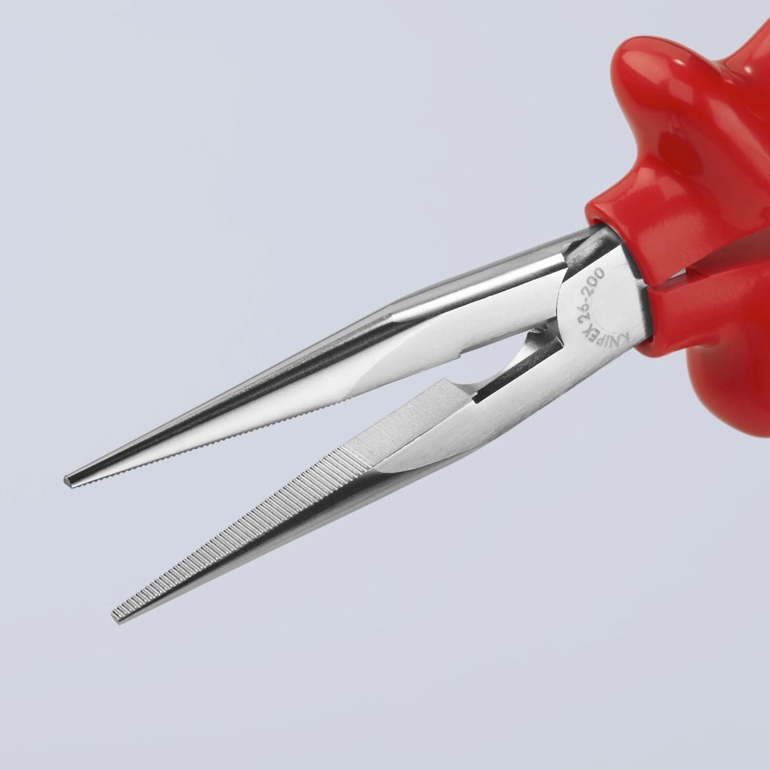 Knipex 26 17 200 Long Nose Pliers with Cutter-1000V Insulated