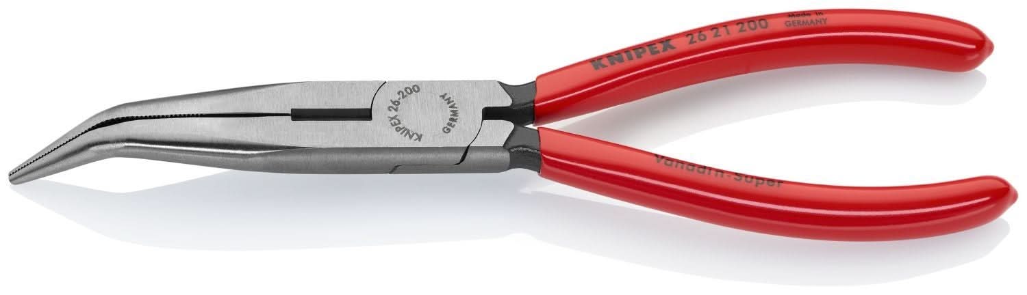 Knipex 26 21 200 Long Nose 40&deg; Angled Pliers with Cutter
