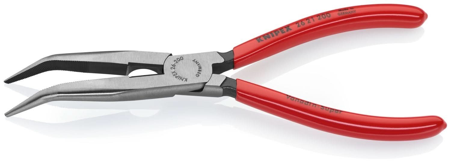 Knipex 26 21 200 Long Nose 40&deg; Angled Pliers with Cutter