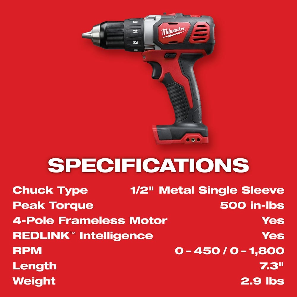 Milwaukee 2606-20 M18 Compact 1/2" Drill Driver