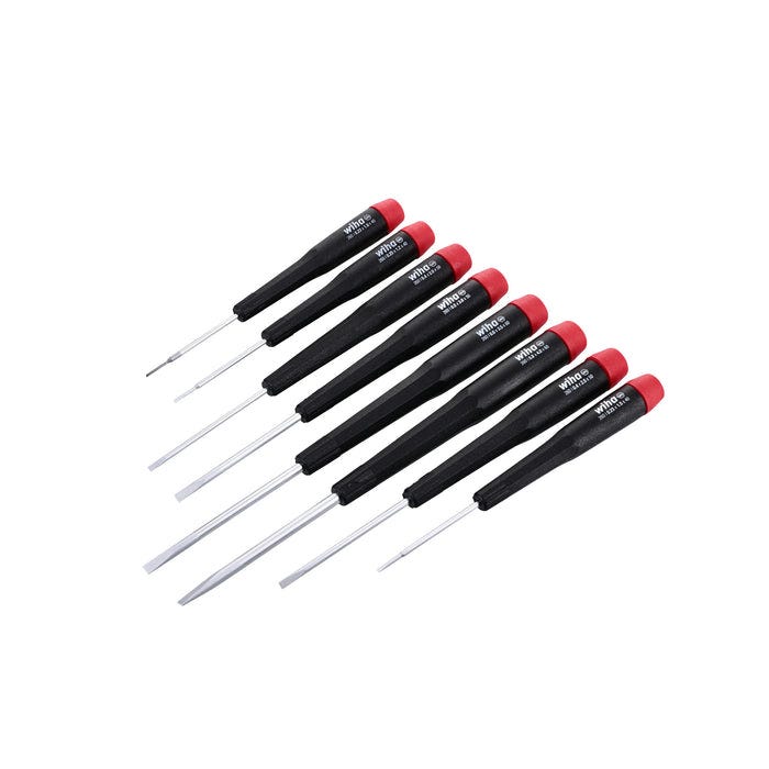 Wiha 26099 8-Piece Precision Slotted Screwdriver Set
