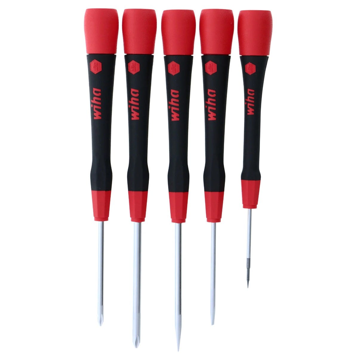 Wiha 26195 5-Piece PicoFinish Slotted & Phillips Screwdriver Set