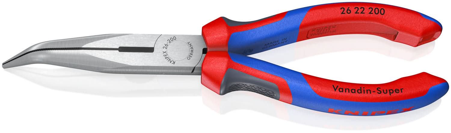 Long Nose 40° Angled Pliers with Cutter