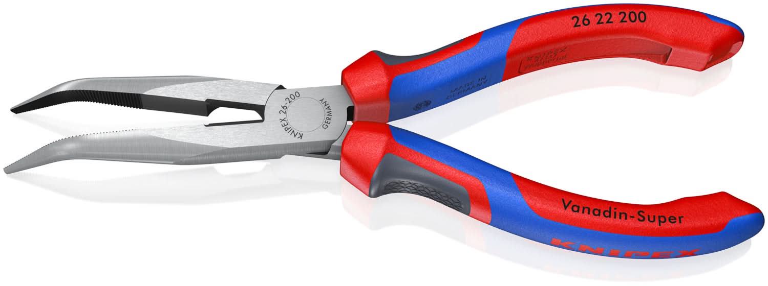Long Nose 40° Angled Pliers with Cutter