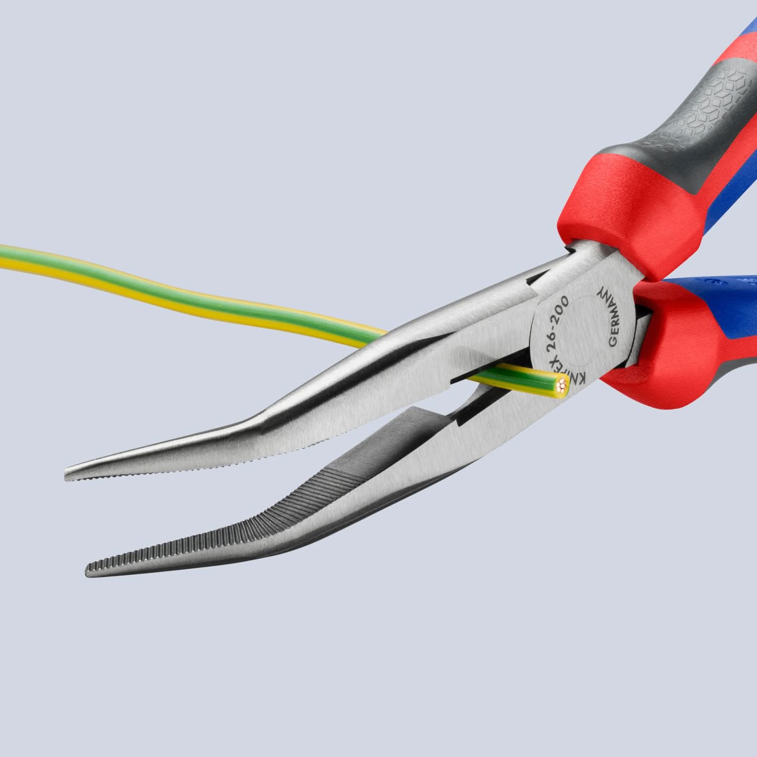 Long Nose 40° Angled Pliers with Cutter