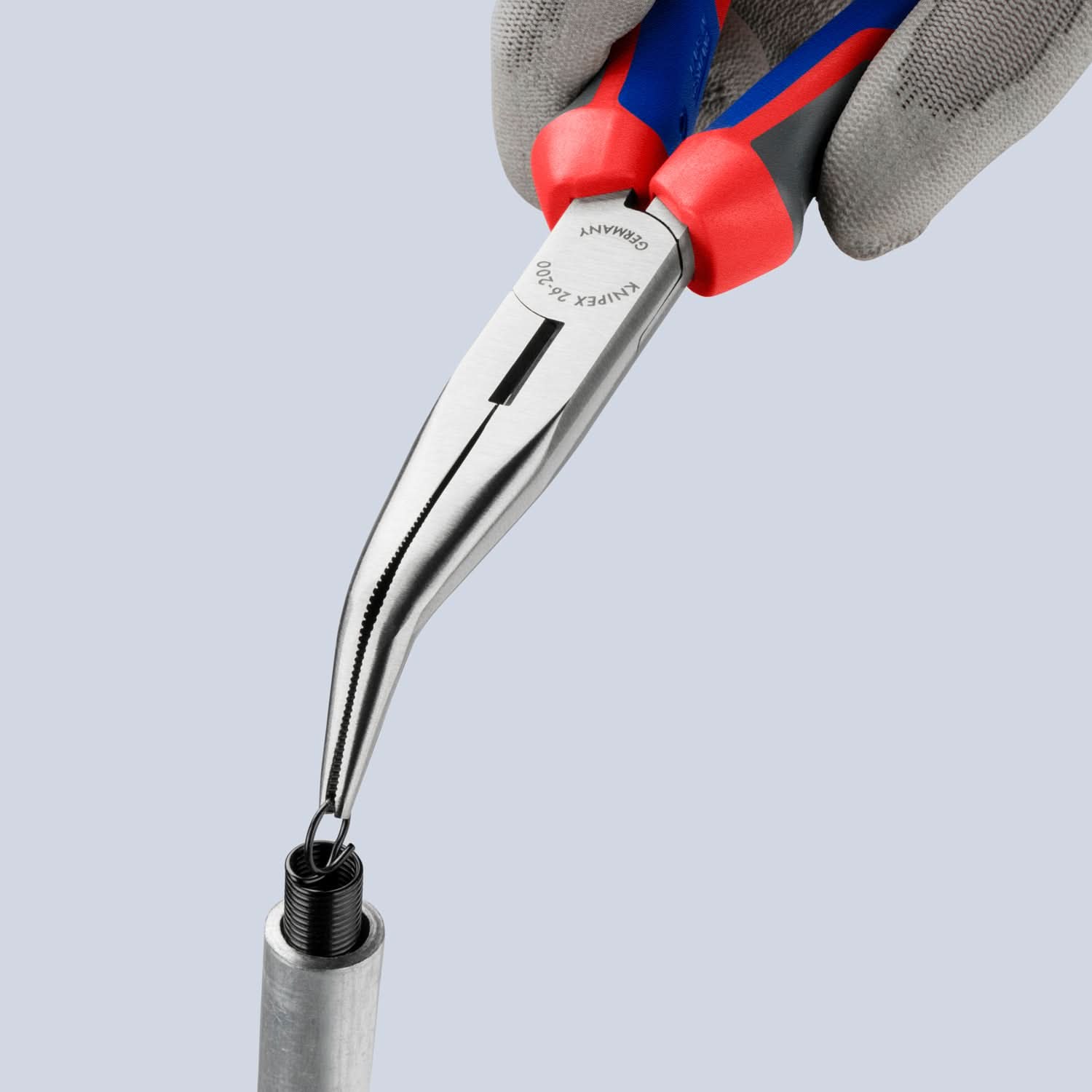 Long Nose 40° Angled Pliers with Cutter