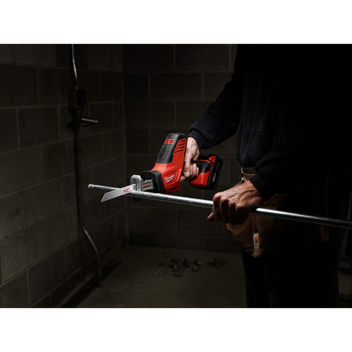 Milwaukee 2625-20 M18 Hackzall One-Handed Reciprocating Sawzall with 12-Piece Blade Assortment, Tool Only