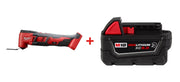 Milwaukee 2626-20 M18 Multi-Tool with Milwaukee 48-11-1850R M18 REDLITHIUM XC5.0 Oil & Solvent Resistant Battery