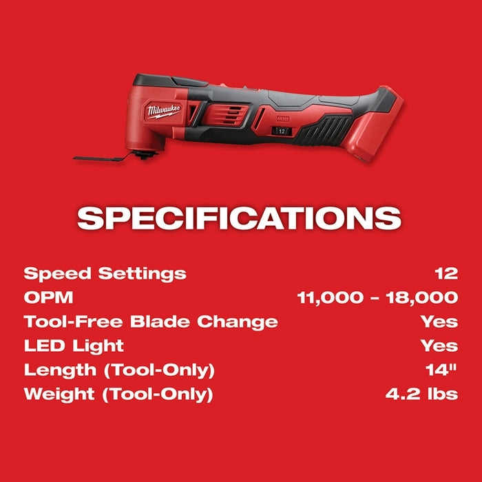 Milwaukee 2626-21 M18 Cordless LITHIUM-ION Multi-Tool 1.5Ah Kit