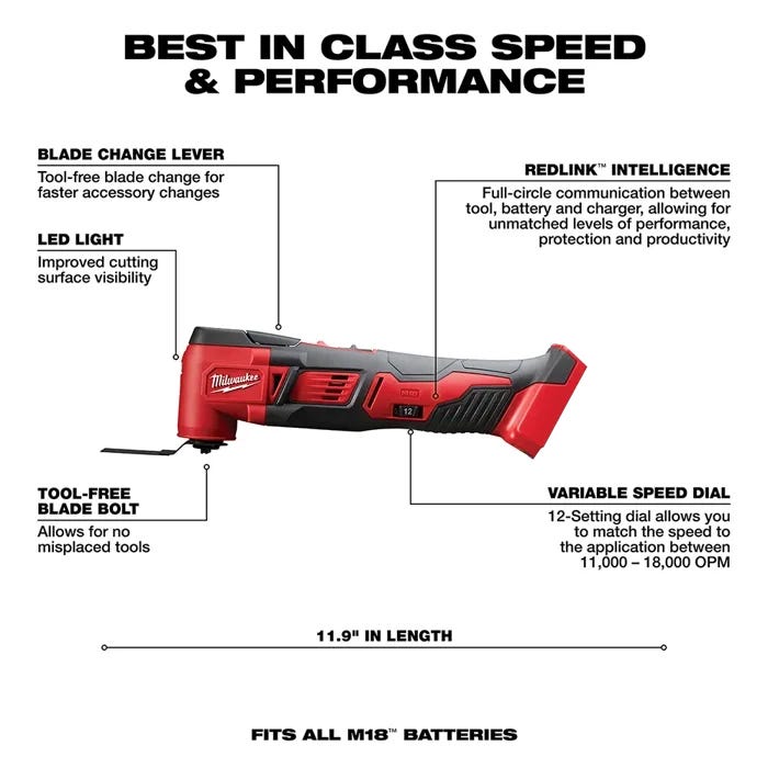 Milwaukee 2626-21 M18 Cordless LITHIUM-ION Multi-Tool 1.5Ah Kit