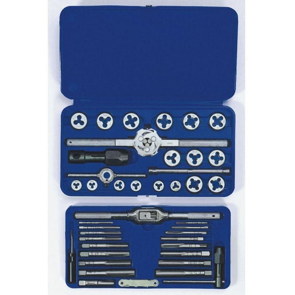 Irwin 26319 HANSON Machine Screw/Fractional/Metric Tap And Die Set 40 Piece Set