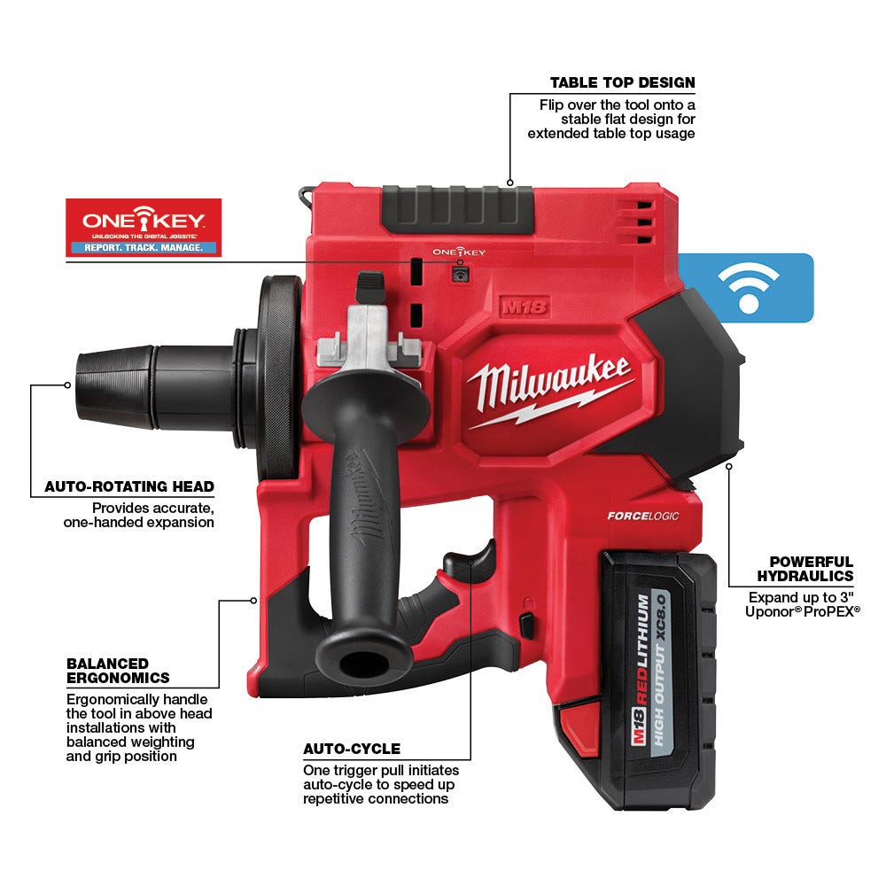 Milwaukee 2633-22HD M18 Force Logic 2" - 3" Propex Expansion Tool Kit