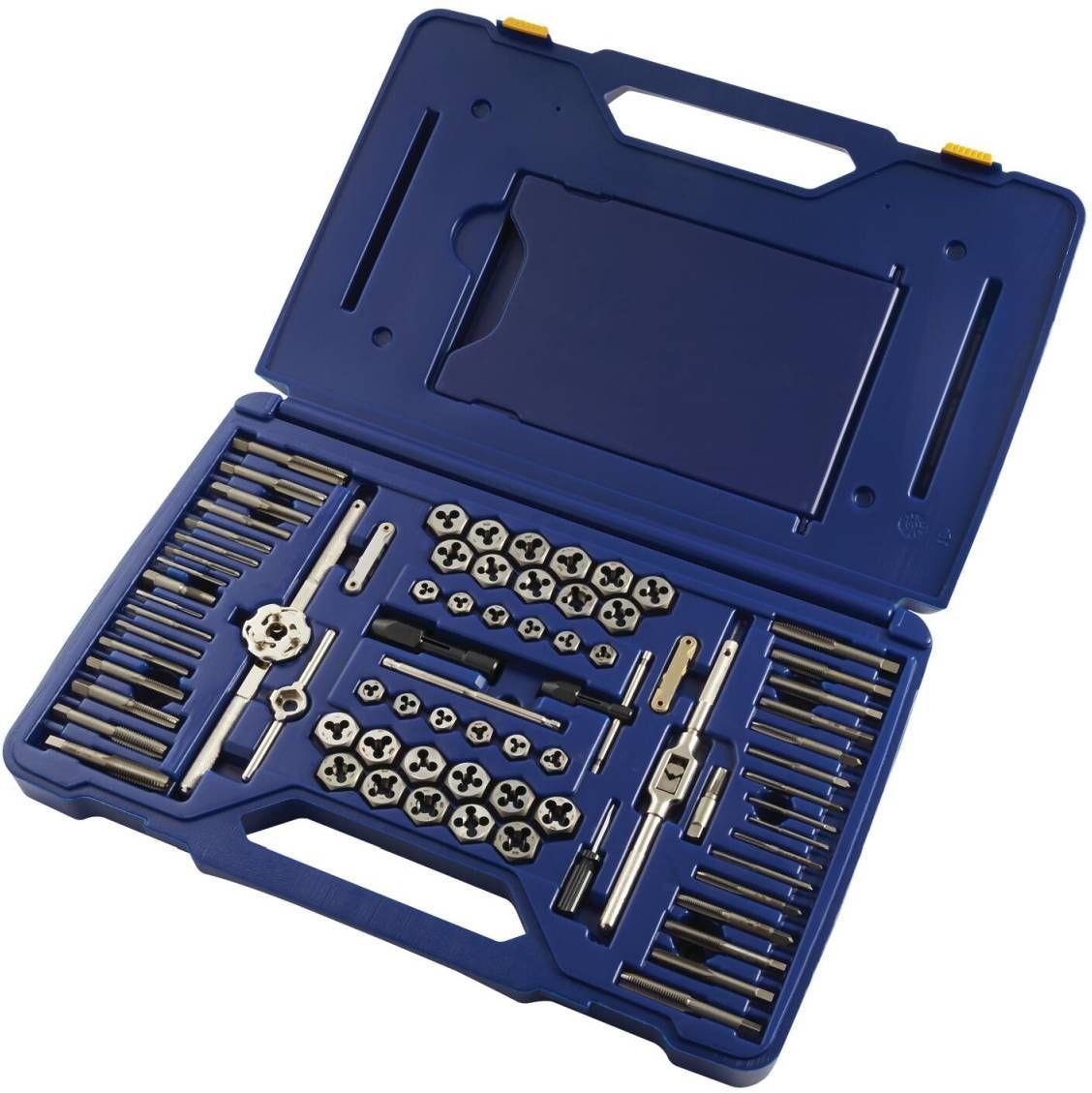 Irwin 26376 HANSON Machine Screw/Fractional/Metric Tap And Die Set 76 Piece Set