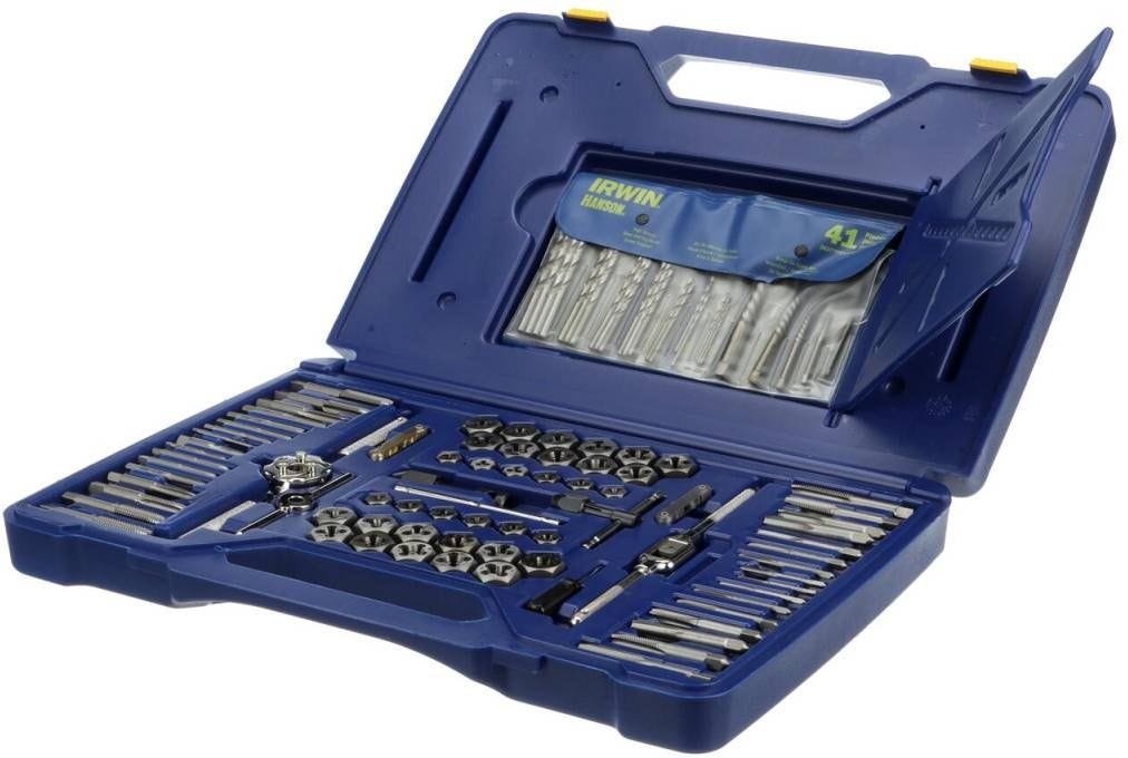 Irwin 26377 HANSON Machine Screw/Fractional/Metric Tap Die Extractor and Drill Bit 117 Piece Set