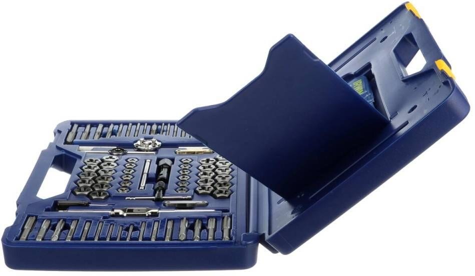 Irwin 26377 HANSON Machine Screw/Fractional/Metric Tap Die Extractor and Drill Bit 117 Piece Set