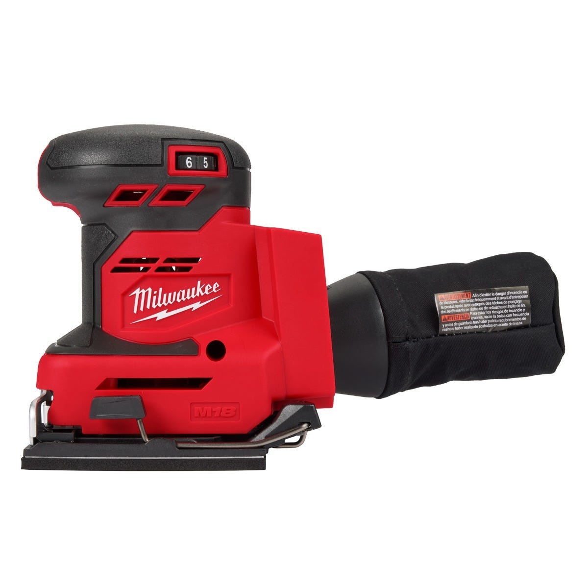 Milwaukee M18 1/4-Sheet Orbital Sander with M18 4.0Ah Extended Battery Pack
