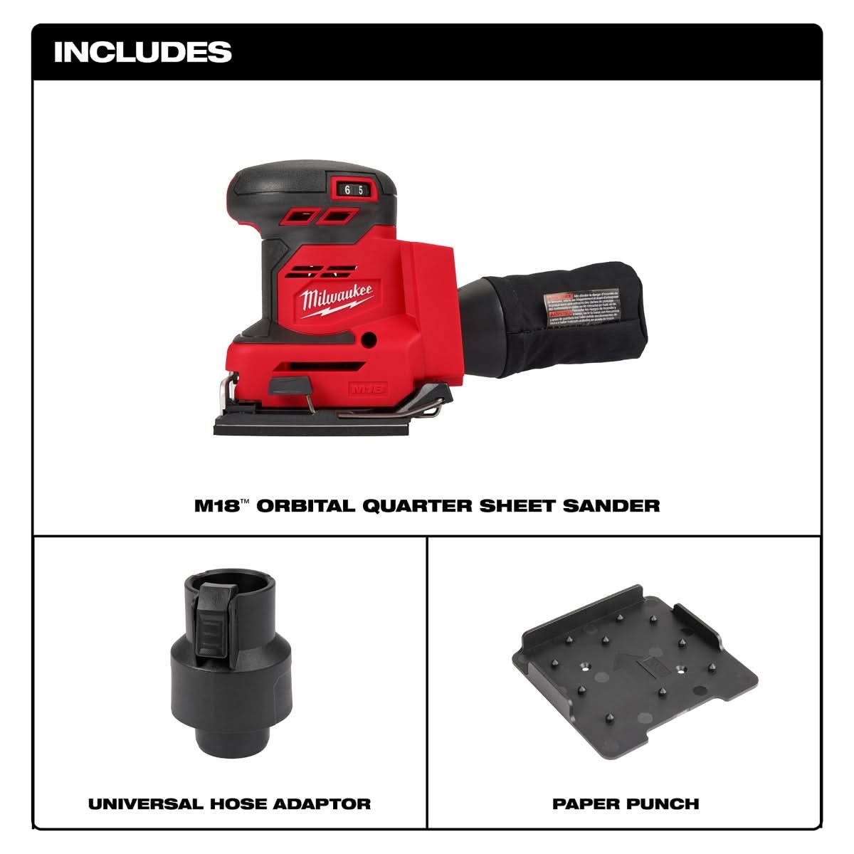 Milwaukee PROMO 2649-20 M18 1/4-Sheet Orbital Sander (PROMO)