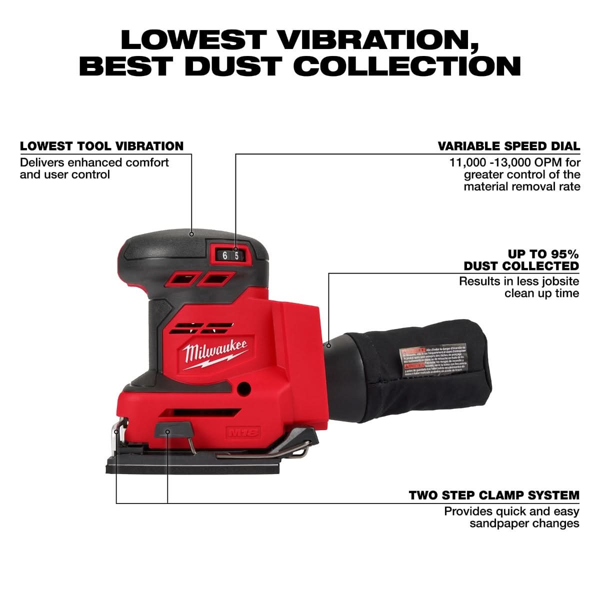 Milwaukee PROMO 2649-20 M18 1/4-Sheet Orbital Sander (PROMO)