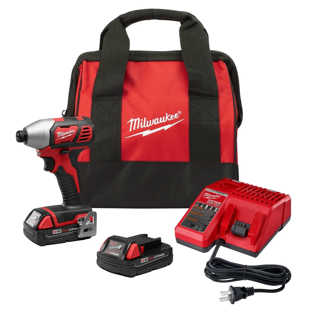 Milwaukee 2656-22CT M18 1/4-Inch Hex Impact Driver 1.5Ah CP Kit