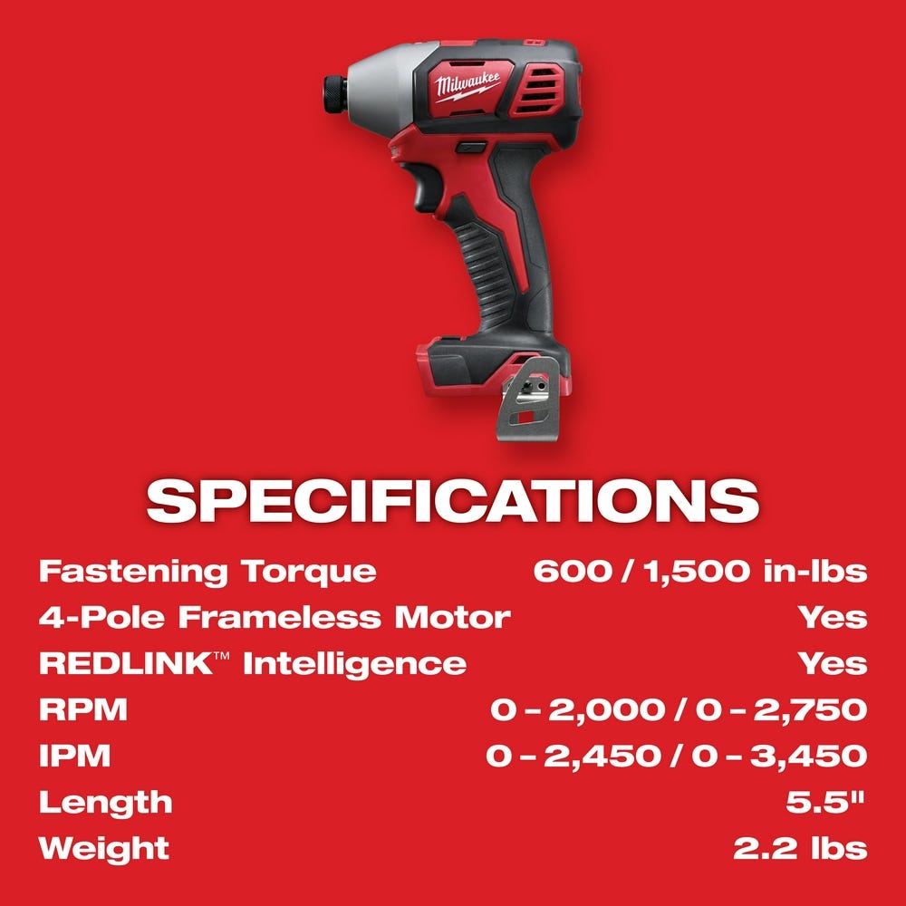 Milwaukee 2657-20 M18 2-Speed 1/4" Hex Impact Driver