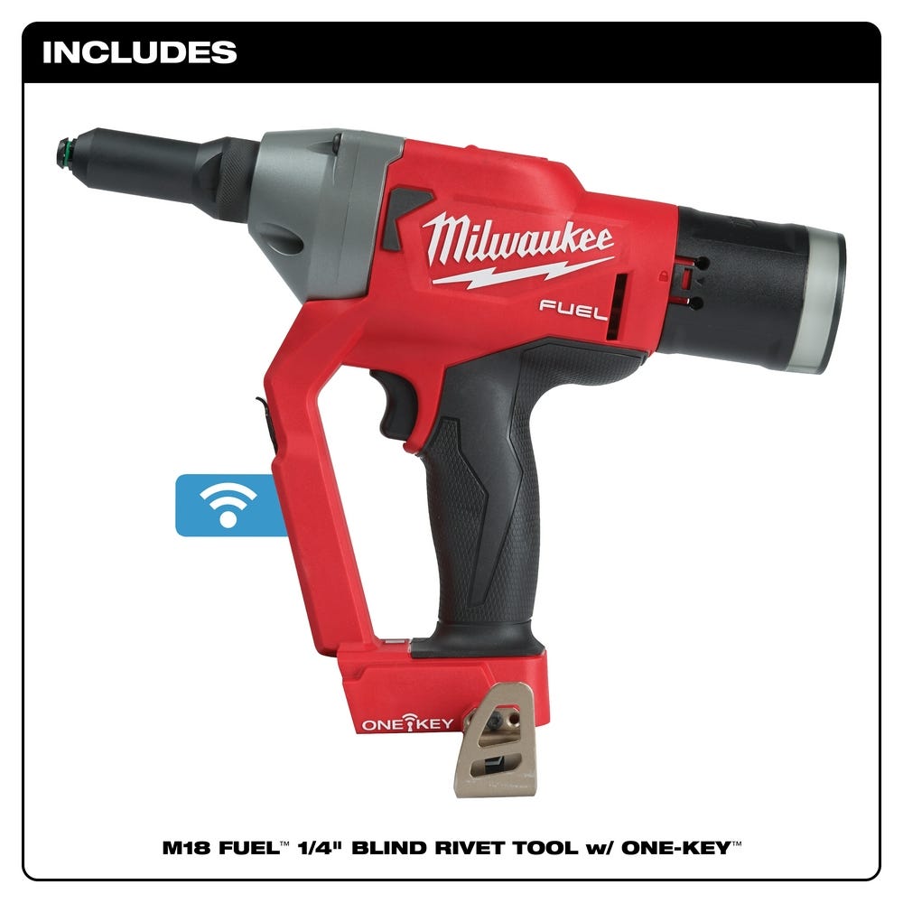 Milwaukee 2660-20 M18 FUEL 1/4-Inch Blind Rivet Tool with ONE-KEY, Tool Only
