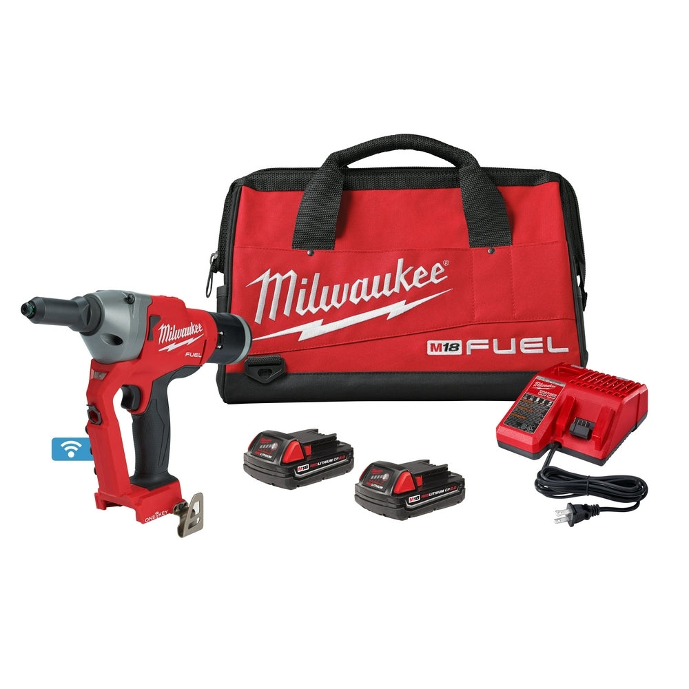 Milwaukee 2660-22CT M18 FUEL 1/4-Inch Blind Rivet Tool with ONE-KEY 2.0Ah Kit