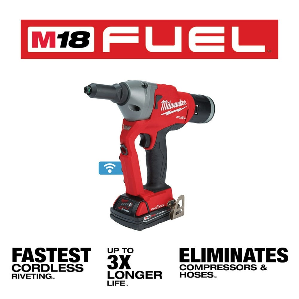 Milwaukee 2660-22CT M18 FUEL 1/4-Inch Blind Rivet Tool with ONE-KEY 2.0Ah Kit