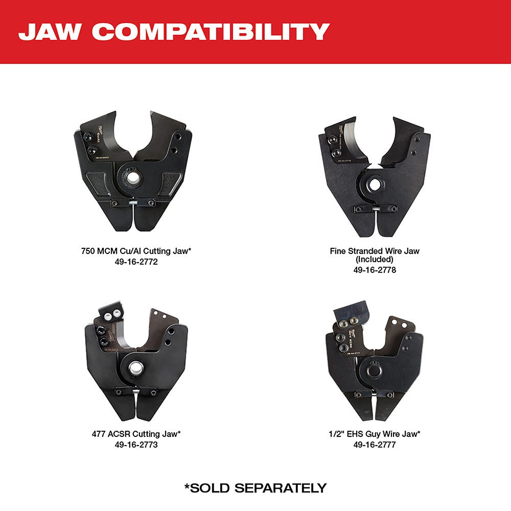 Milwaukee 2672-21 M18 FORCE LOGIC Cable Cutter Kit with 750 MCM Cu Jaws