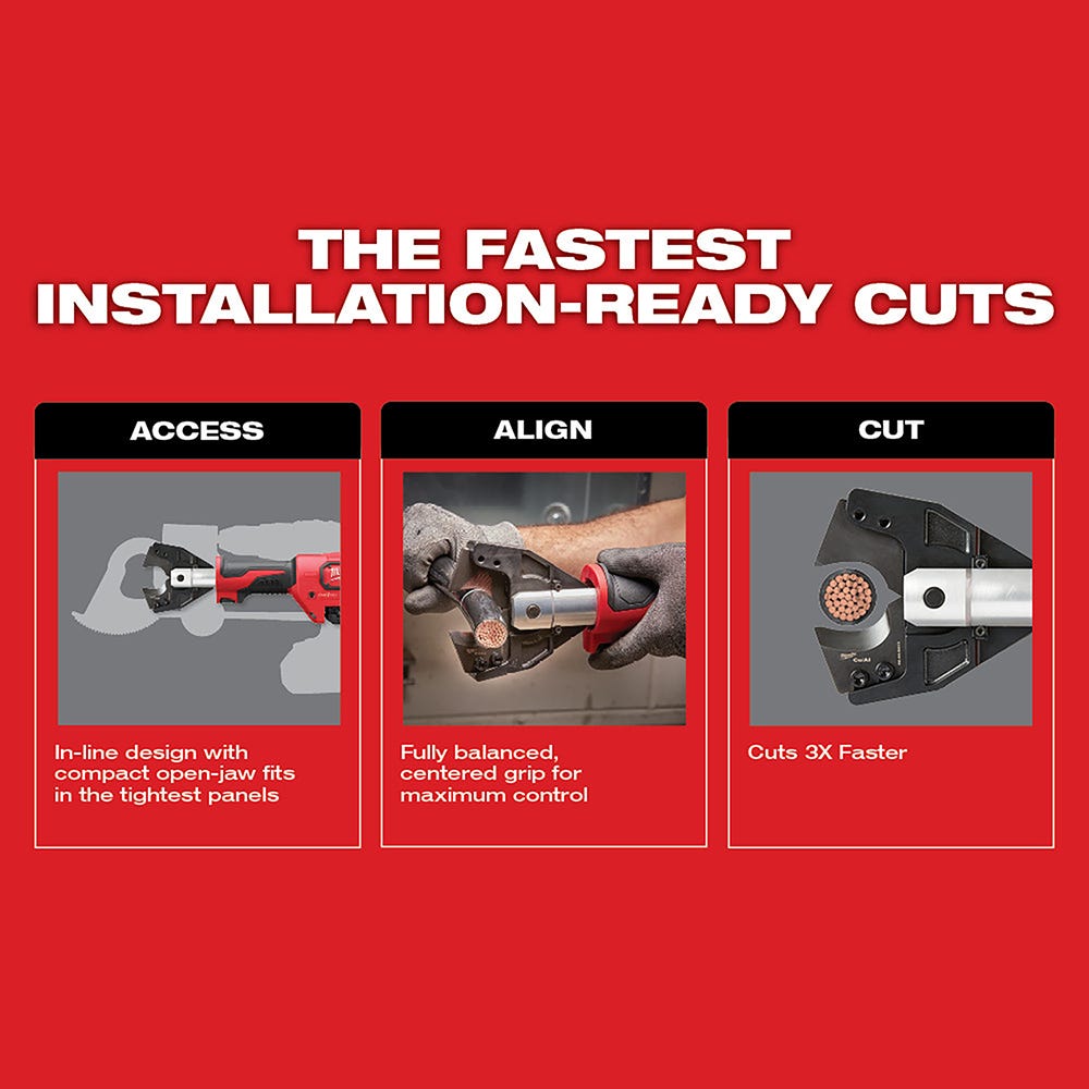 Milwaukee 2672-21S M18 FORCE LOGIC Cable Cutter Kit with 477 ACSR Jaws
