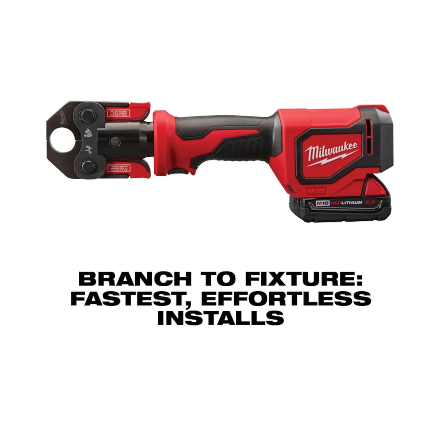 Milwaukee 2674-22C M18 Short Throw Press Tool Kit with PEX Crimp