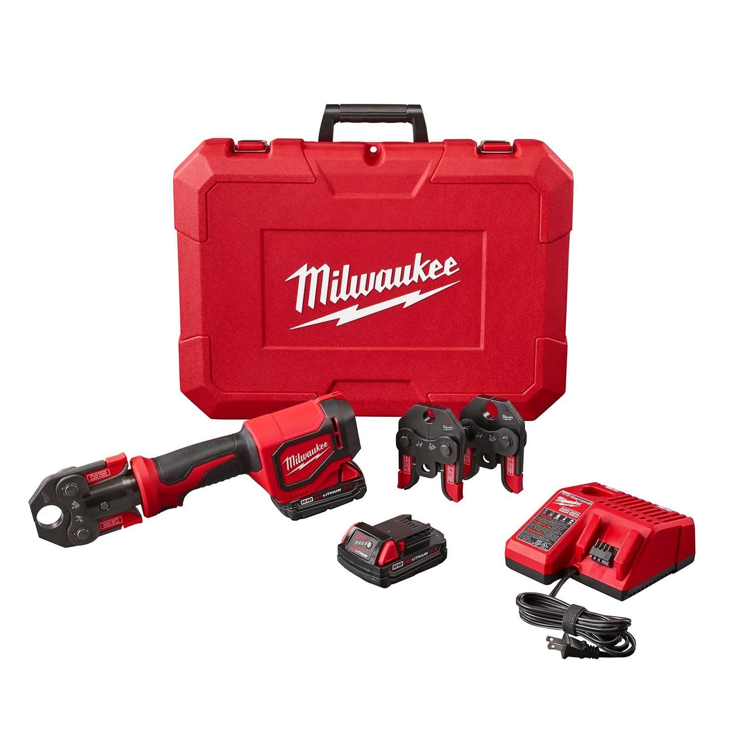 Milwaukee 2674-22C M18 Short Throw Press Tool Kit with PEX Crimp