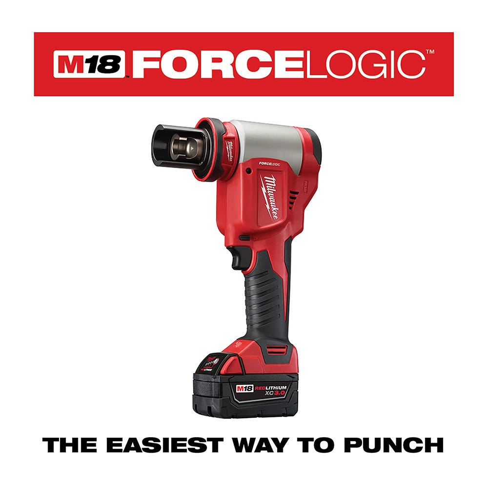 Milwaukee 2676-22 Force Logic M18 10-Ton Knockout Tool 1/2" to 2" Kit