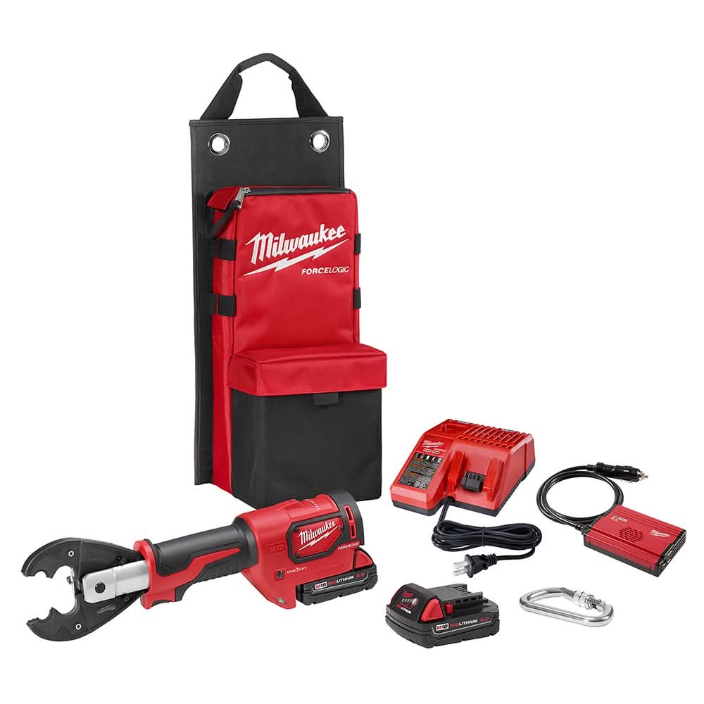 Milwaukee 2678-22 M18 FORCE LOGIC 6T Utility Crimper Kit with D3 Grooves "Snub Nose"