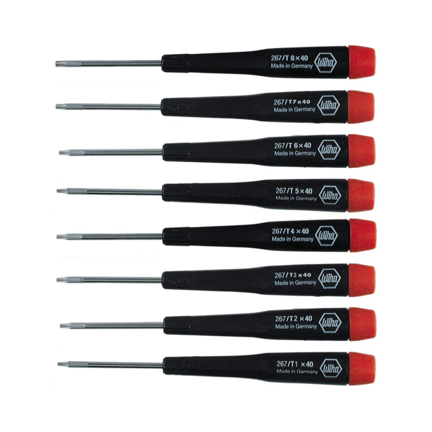Wiha 26791 Precision Torx Screwdriver Set, 8 pieces