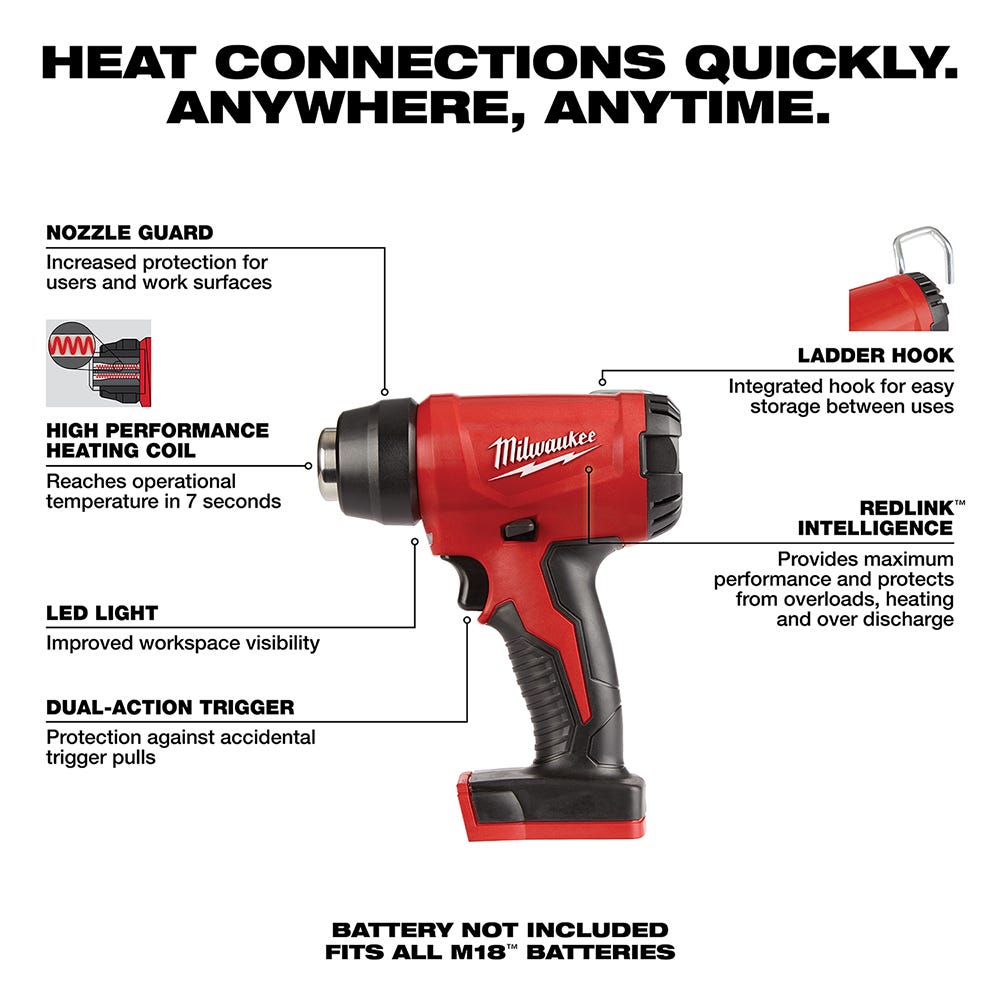 Milwaukee 2688-20 M18 Compact Heat Gun (Tool Only)