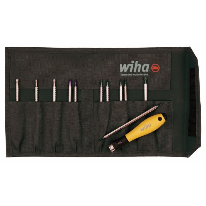 Wiha 26985 12-Piece System 4 ESD Safe Drive-Loc Blade Set