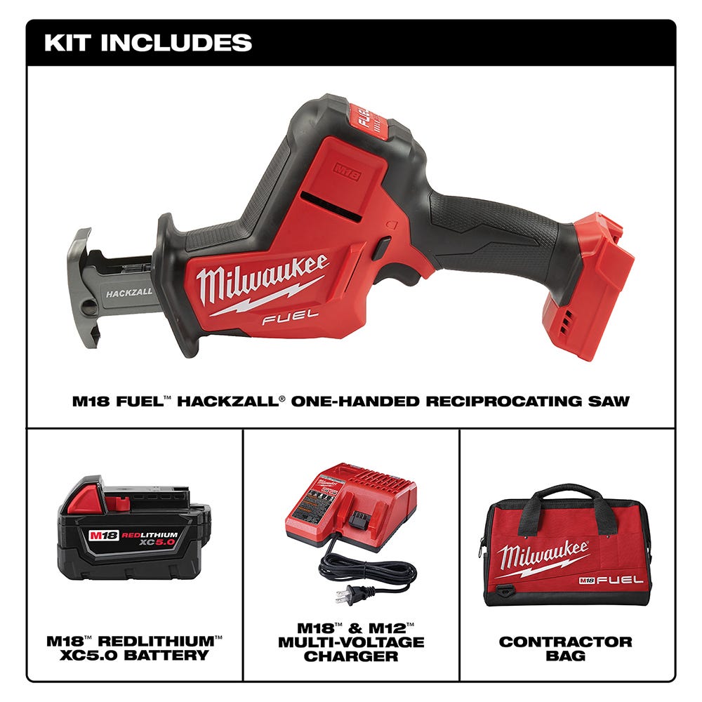Milwaukee 2719-21 M18 FUEL Hackzall Recip Saw 5.0Ah Kit