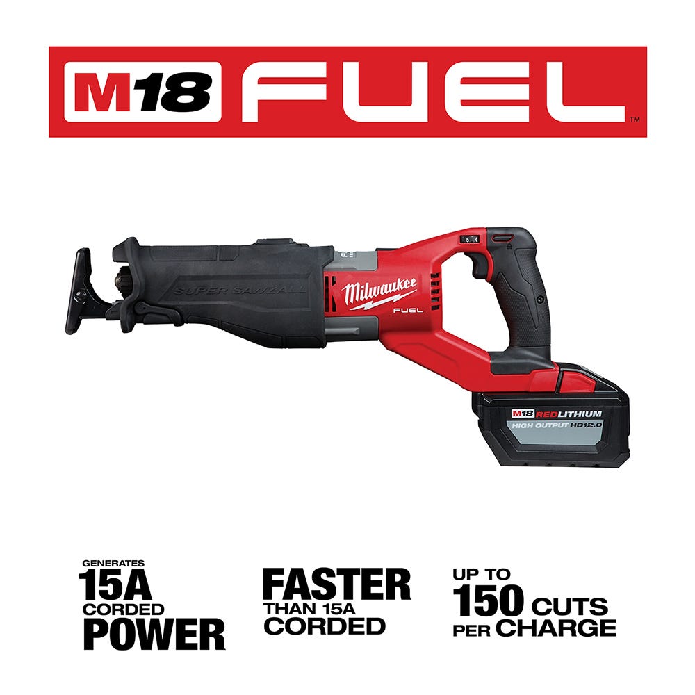 Milwaukee 2722-21HD M18 FUEL SUPER SAWZALL 12.0Ah HD Kit