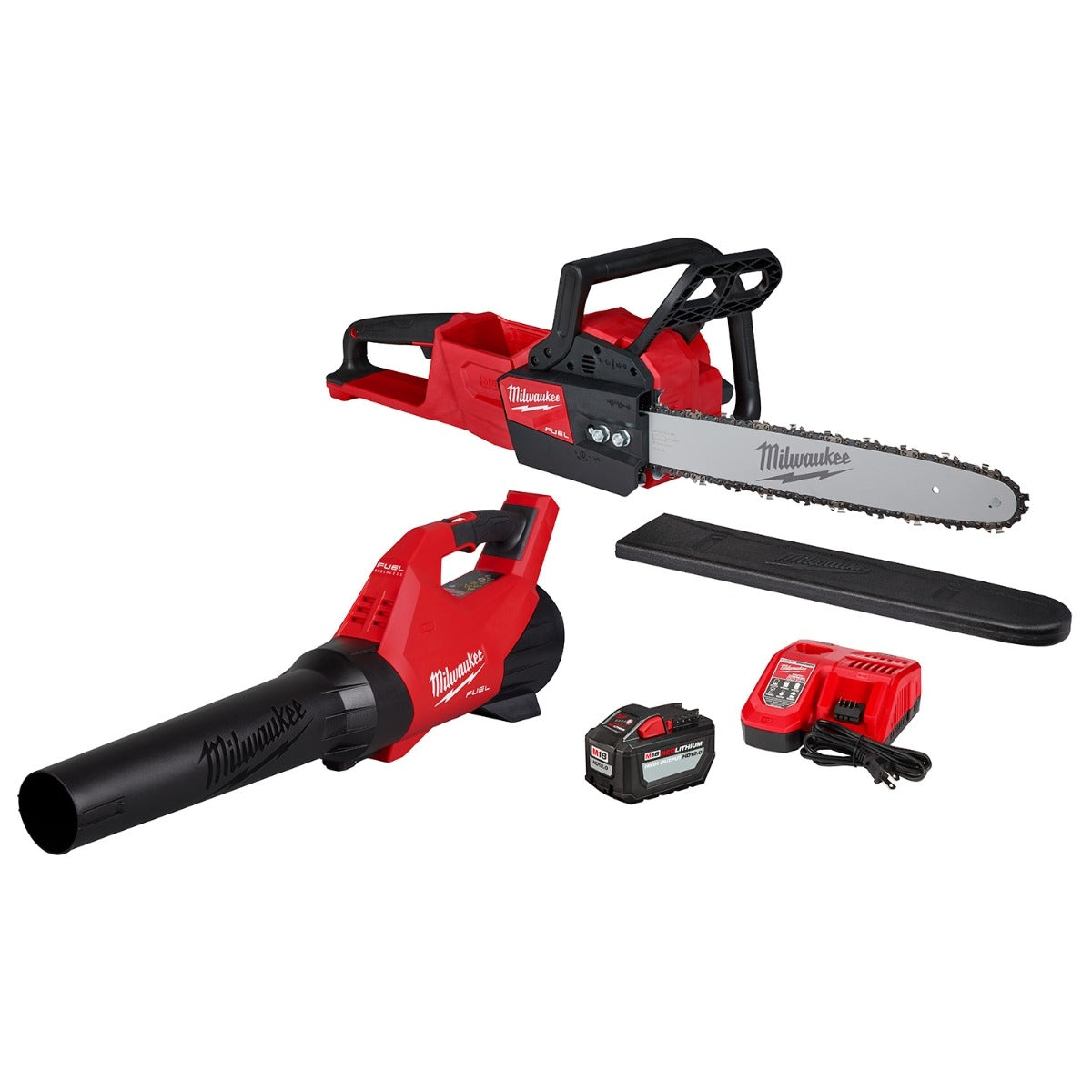 Milwaukee 2727-21HDB M18 FUEL Brushless 16 in. Chainsaw & Blower 12.0Ah Kit