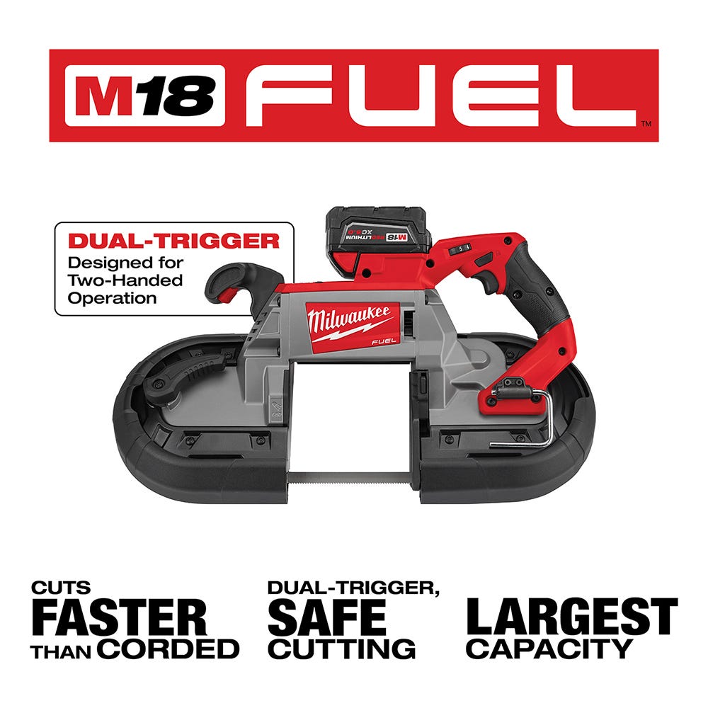 Milwaukee 2729S-22 M18 FUEL Deep Cut Dual-Trigger Band Saw 5.0Ah Kit