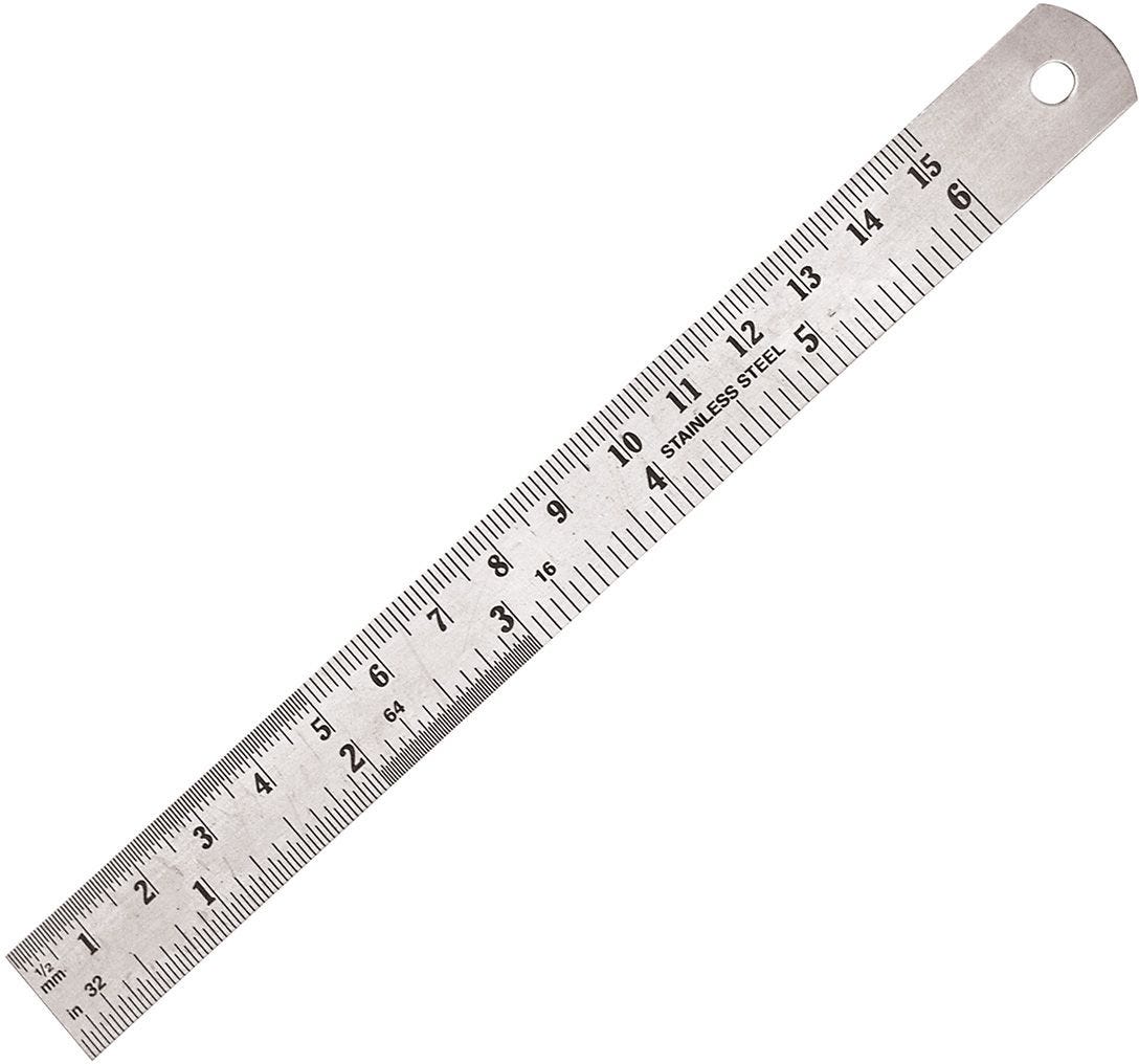 Empire 2730 6 Pocket Ruler-Stainless Steel