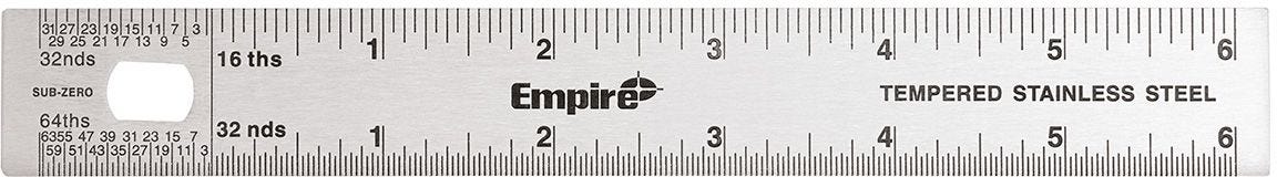 Empire 2730 6 Pocket Ruler-Stainless Steel