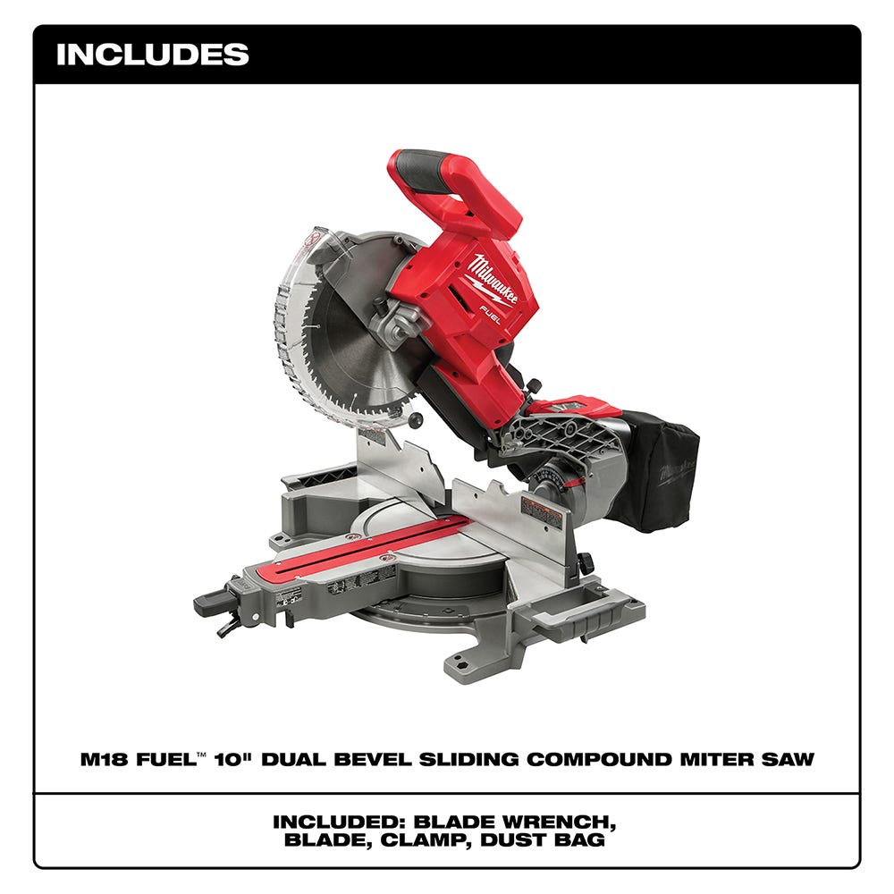 Milwaukee 2734-20 M18 10" Dual Bevel Sliding Compound Miter Saw