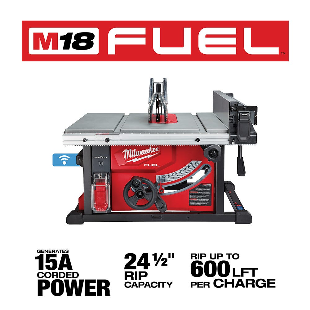 Milwaukee 2736-20 M18 FUEL 8-1/4" Table Saw with One-Key, Tool Only
