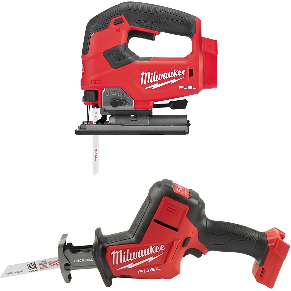 Milwaukee 2737-20 M18 Fuel D-Handle Jig Saw and Hackzall Recip Saw Kit