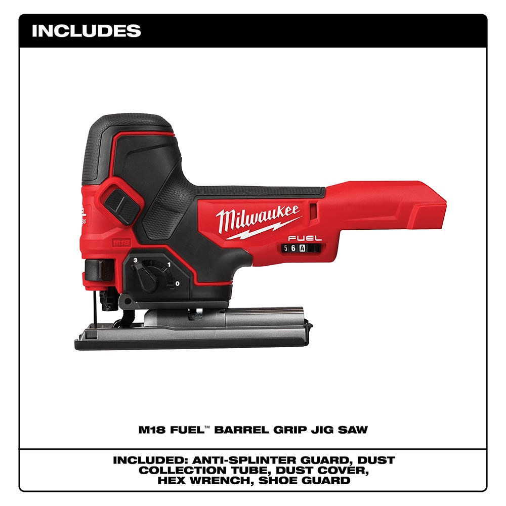 Milwaukee 2737B-20 M18 Fuel Barrel Grip Jig Saw, Tool Only
