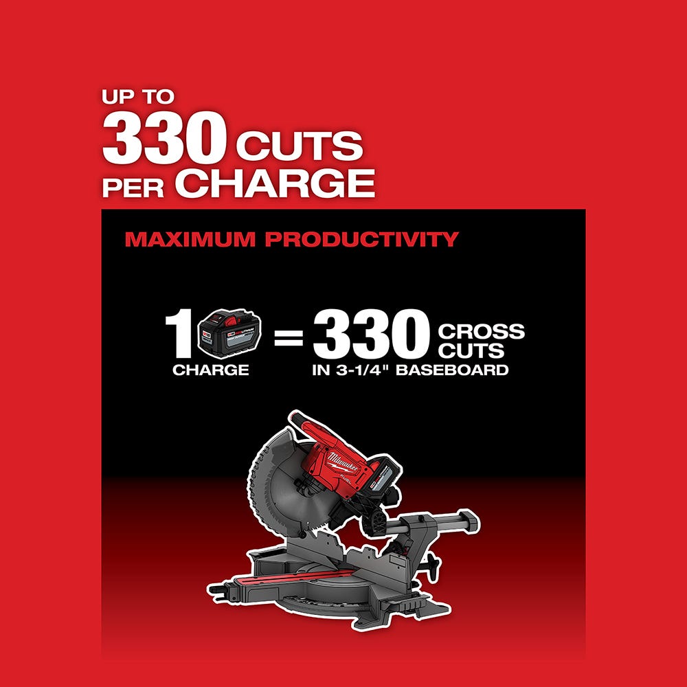 Milwaukee 2739-20 M18 FUEL 12" Dual Bevel Sliding Compound ONE-KEY Miter Saw, Tool Only